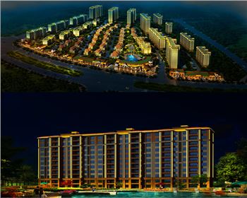 樓體亮化設計-碧桂園住宅小區